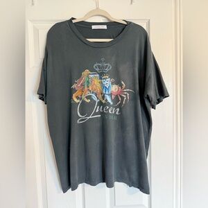 Black Graphic T-Shirt with Colorful Design